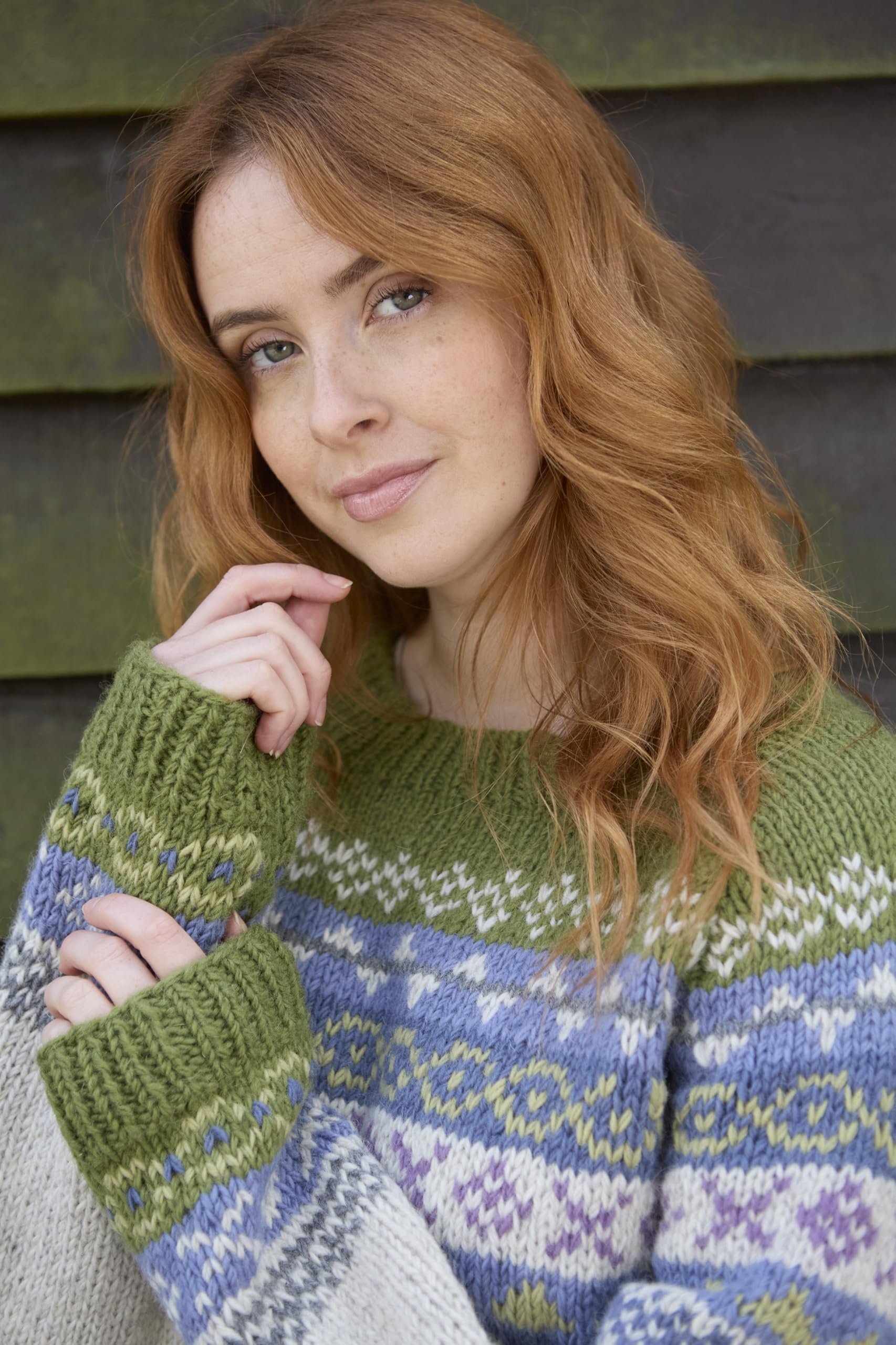 Pachamama Maglione da donna in lana lavorato a mano tradizionale individuale Fair Isle modello fatto a mano spesso caldo pullover maglione commercio equo e solidale