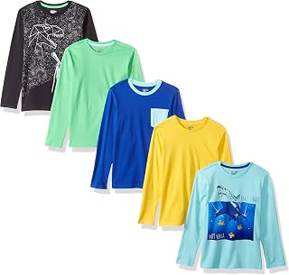 Boys' Long-Sleeved T-Shirt Tops (Previously Spotted Zebra), Multipacks