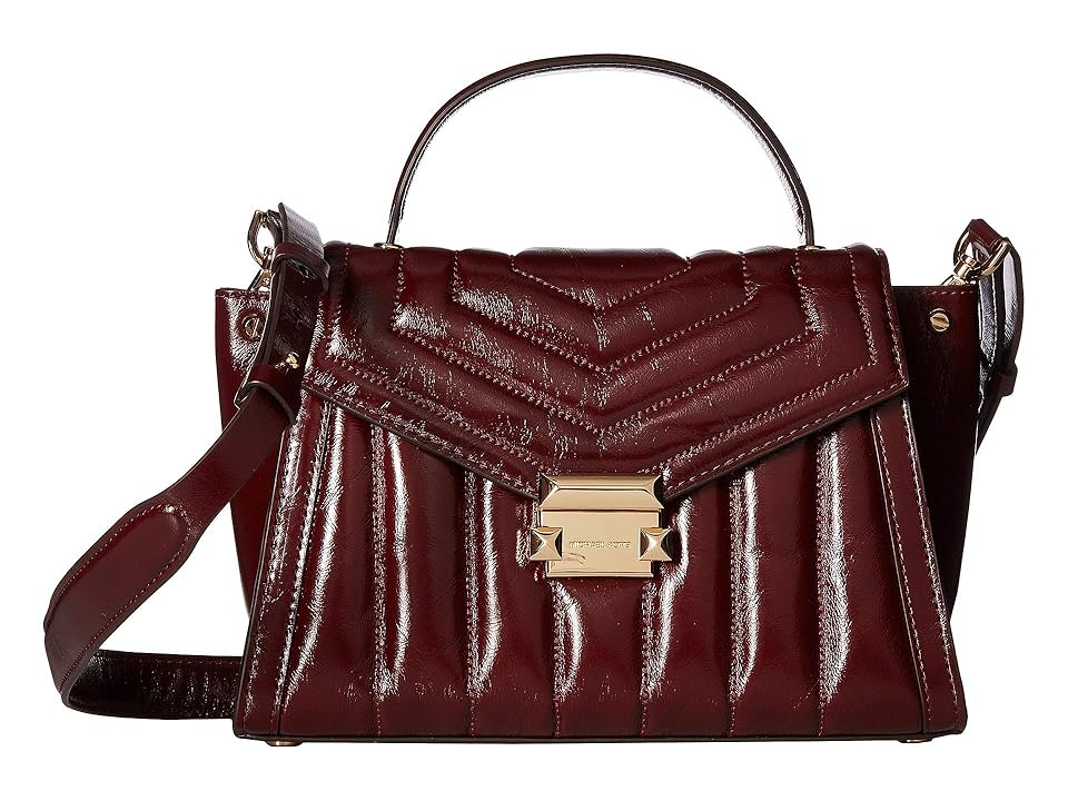 

MICHAEL Michael Kors Whitney Medium Top-Handle Satchel (Oxblood) Satchel Handbags
