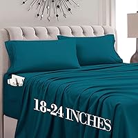 Vista 21 de Mocassi Juego de 2 fundas de almohada de tamaño estándar, fundas de almohada, protectores de almohada, sábanas de lujo de 1800 hilos y fundas