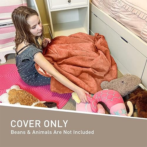 Miniatura 128 de Nobildonna - Funda para silla de puf (relleno sin relleno) de nido de pájaro para niños y adultos. Puf extra grande para almacenamiento de animales