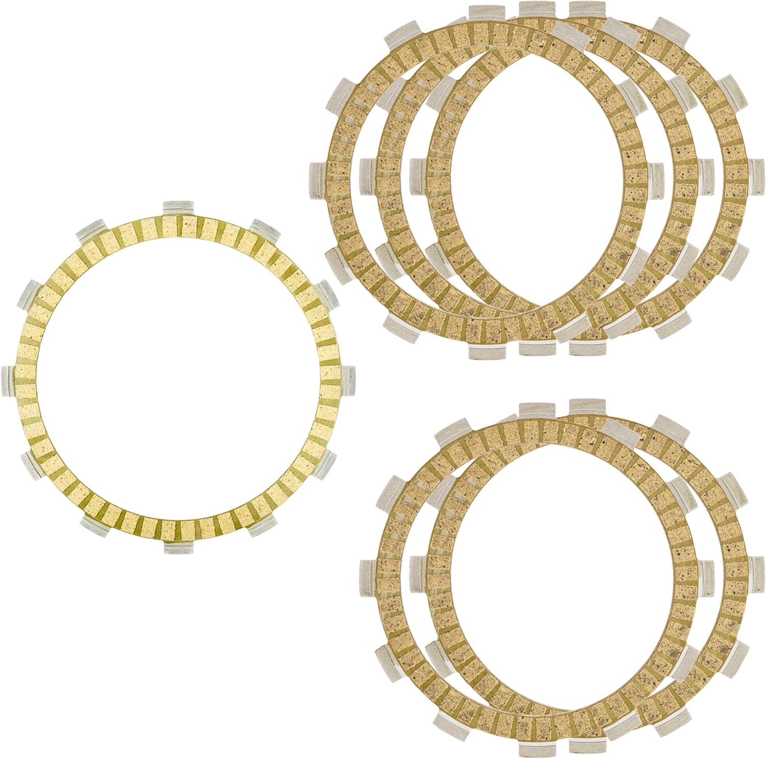 Caltric Clutch Friction Plates Compatible with Suzuki GZ250 1999-2010 / Dr500 Sp500 1981-1983 / Sp600 1985 / GW250 GW250F TU250X 2009-2017