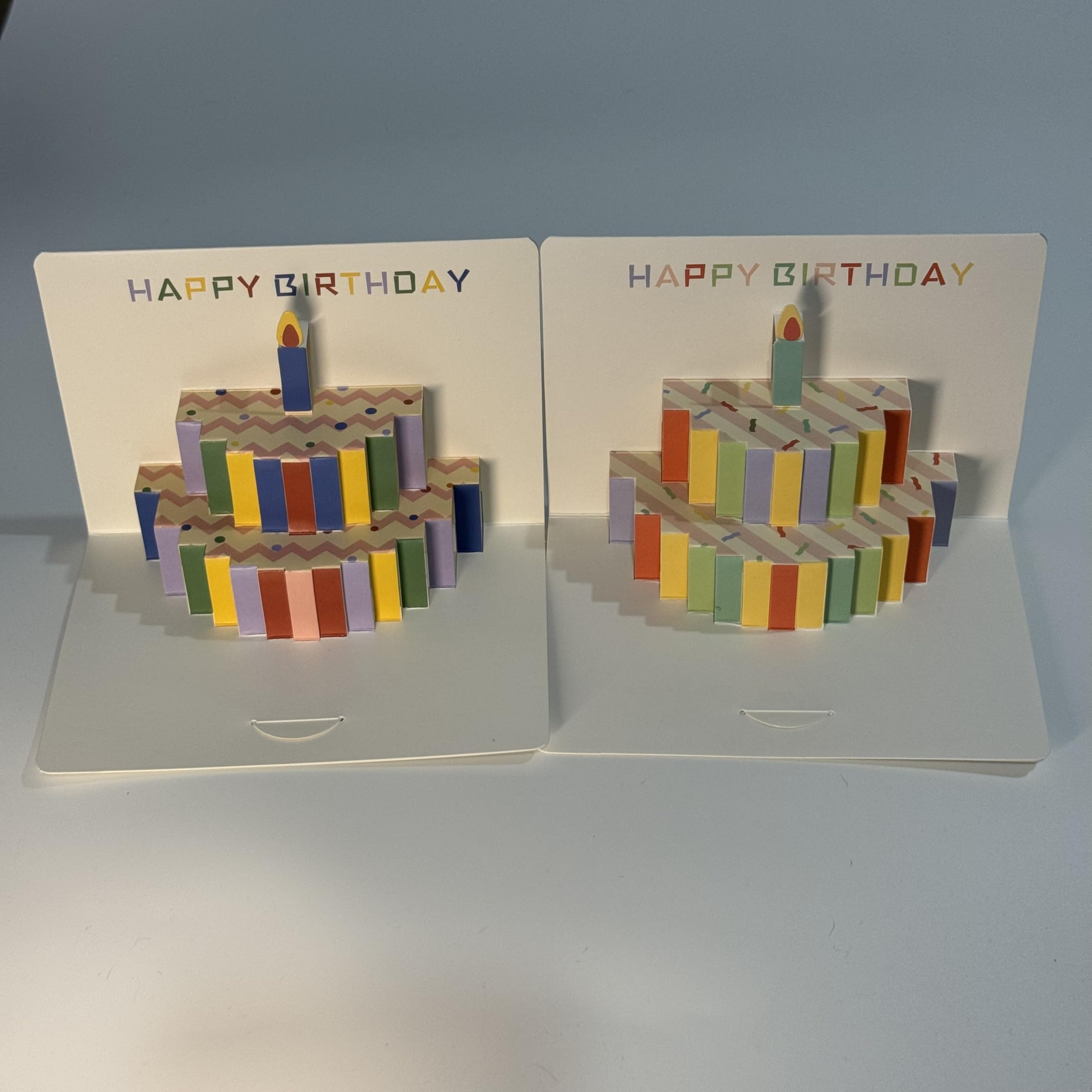 Tarjeta de cumpleaños, tarjetas de felicitación emergentes, tarjeta de felicitación 3D para cumpleaños para ella, él, mujeres y hombres, diseño de pastel de cumpleaños, color azul