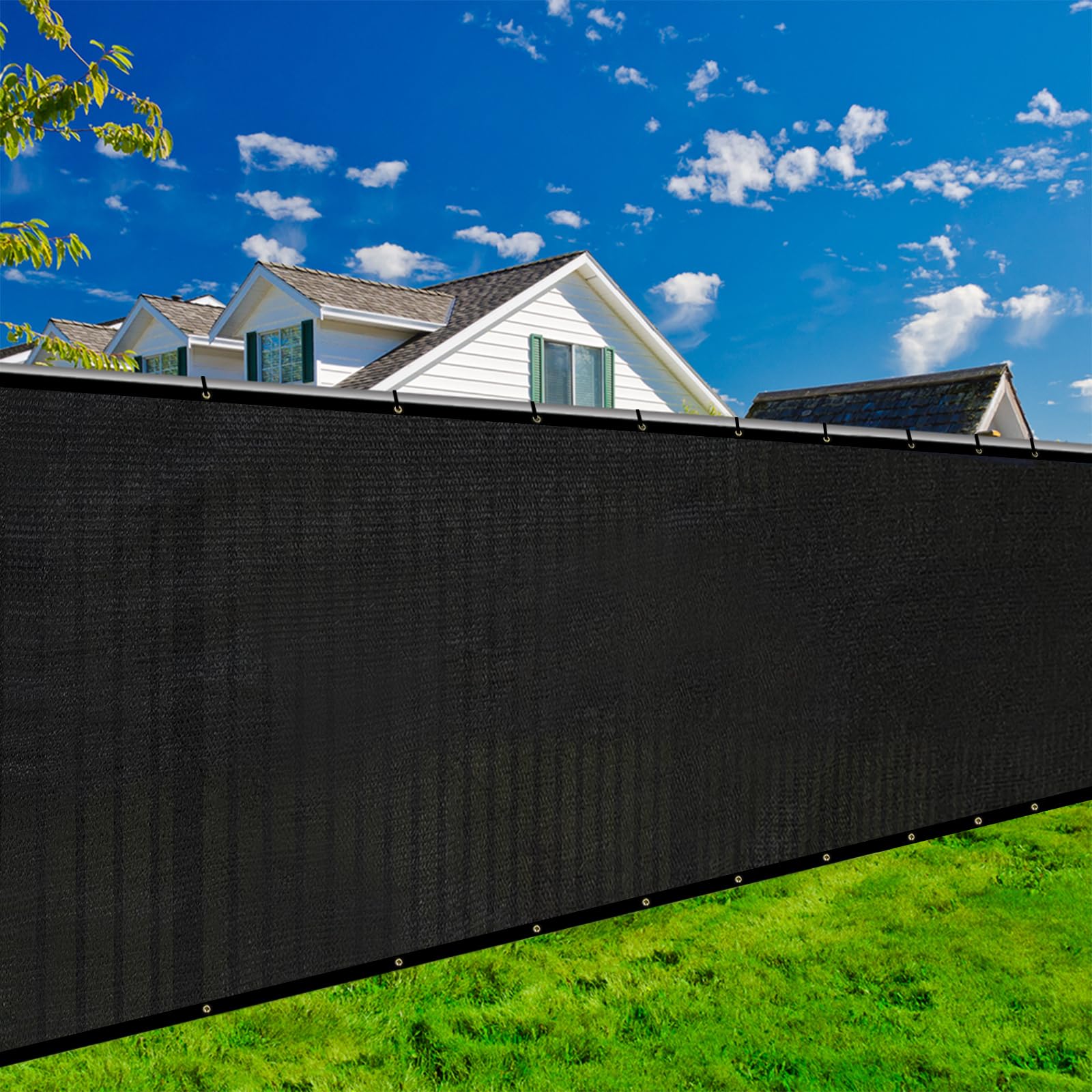 KANAGAWA Privacy Screen Fence 8 x 50ft, 90% Blockage Screen, Black