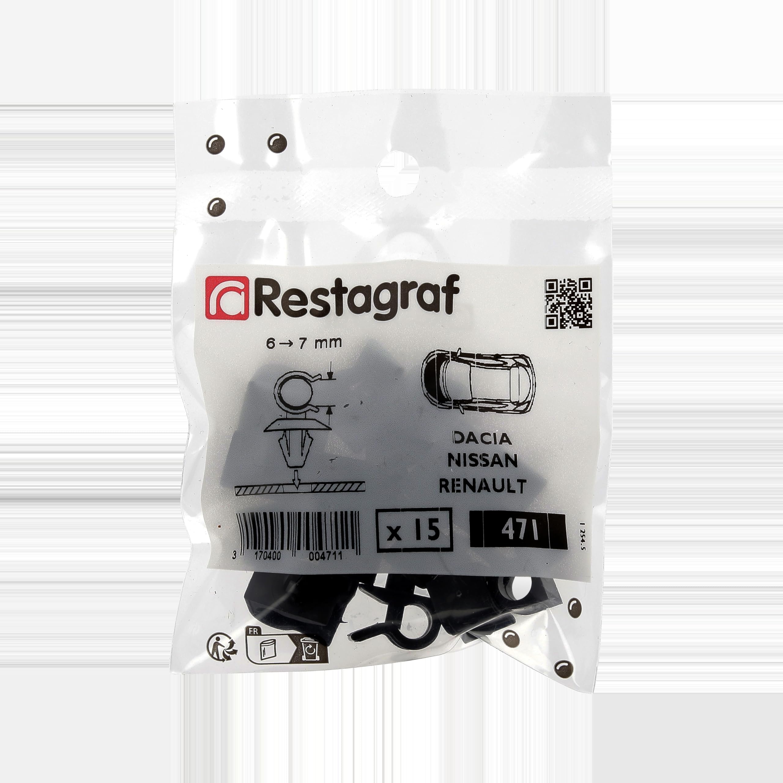 Agrafe Fixation Carrosserie Pour Tringle De Béquille De Capot - Lot De 4, Compatible Citroën, Peugeot, Renault, Opel, Nissan