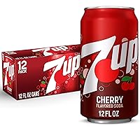 Vista 1 de 7UP Soda con sabor a cereza, latas de 12 onzas líquidas (paquete de 12)