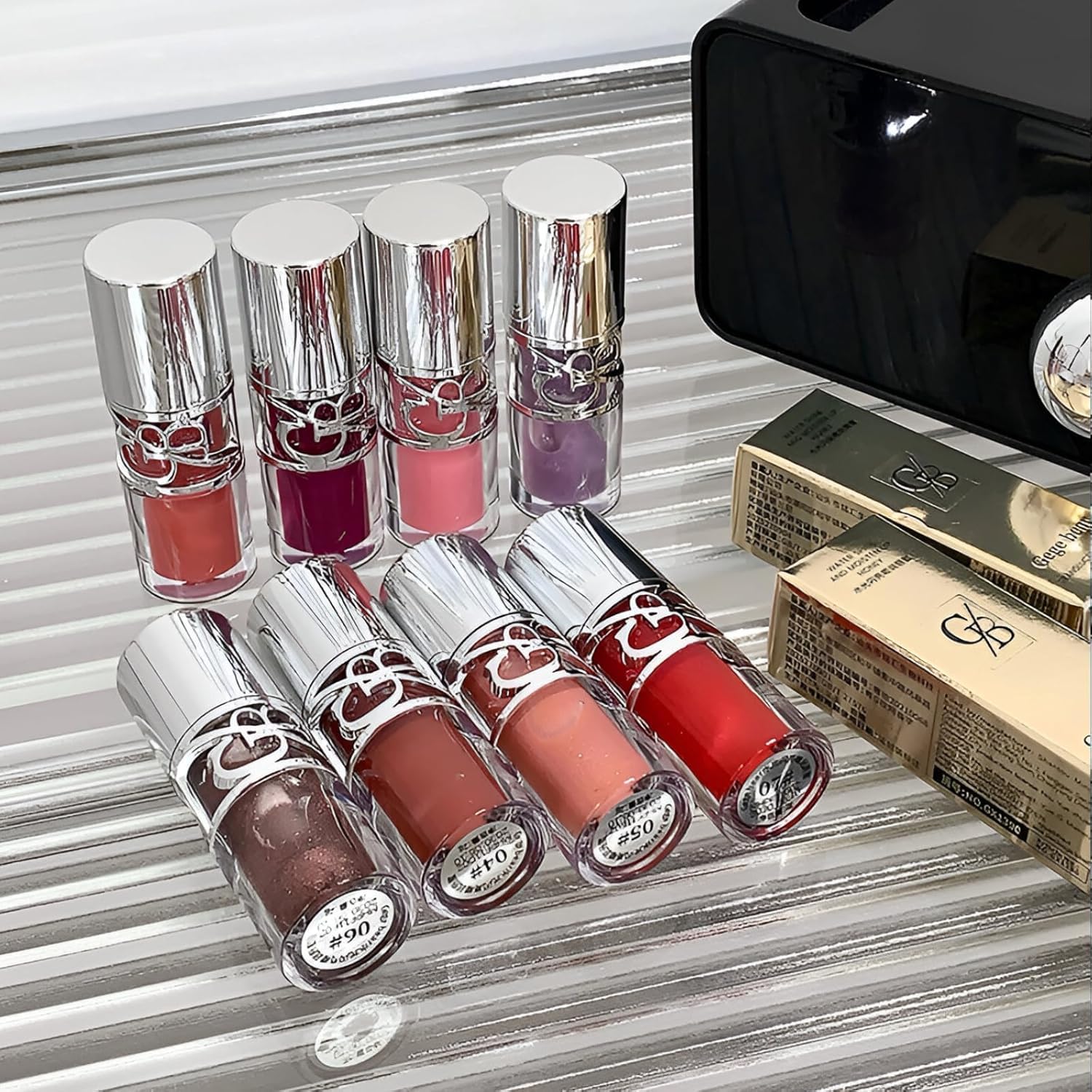 Gege Bear Water Shines Brightly And Moisturizes Lip Gloss | Smooth Applicator for Luminous Lips | High-Shine Glass Finish | Made for Women & Girls Who Love Plump, Juicy Lips | Enhances Natural Lip Volume with Glossy Comfort | Perfect for Layering Over Lipstick (04#Oolong Jelly, 2g)-image-41