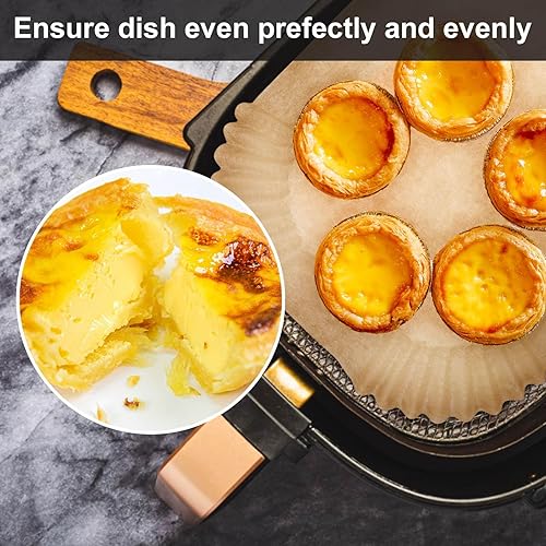 Miniatura 2 de Forros para freidora de aire, 200 unidades, forros de papel desechables para freidora de aire, resistentes a altas temperaturas, forro de pergamino