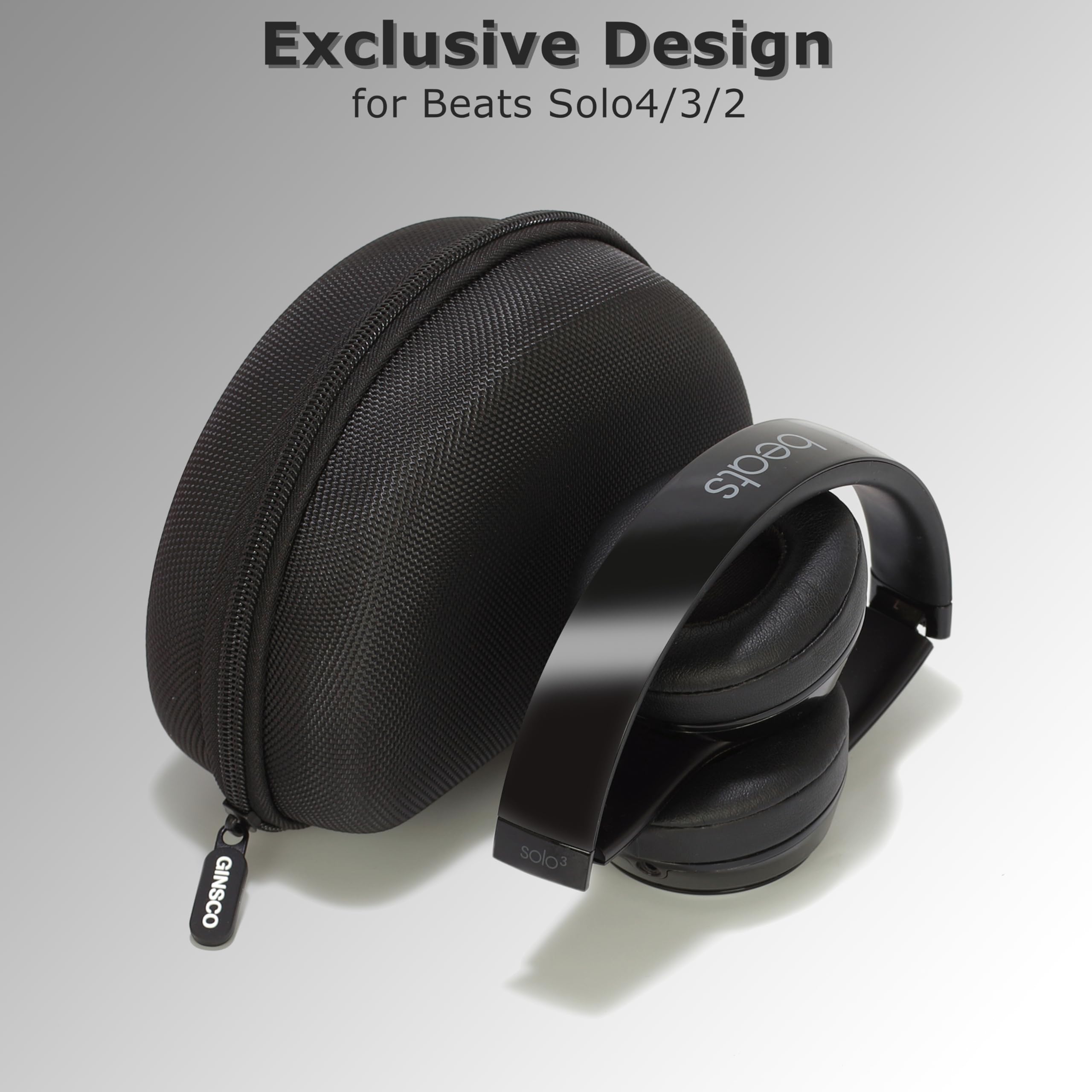 Amazon | Ginsco ハードシェルヘッドホンケース Beats Solo 4/Solo 3