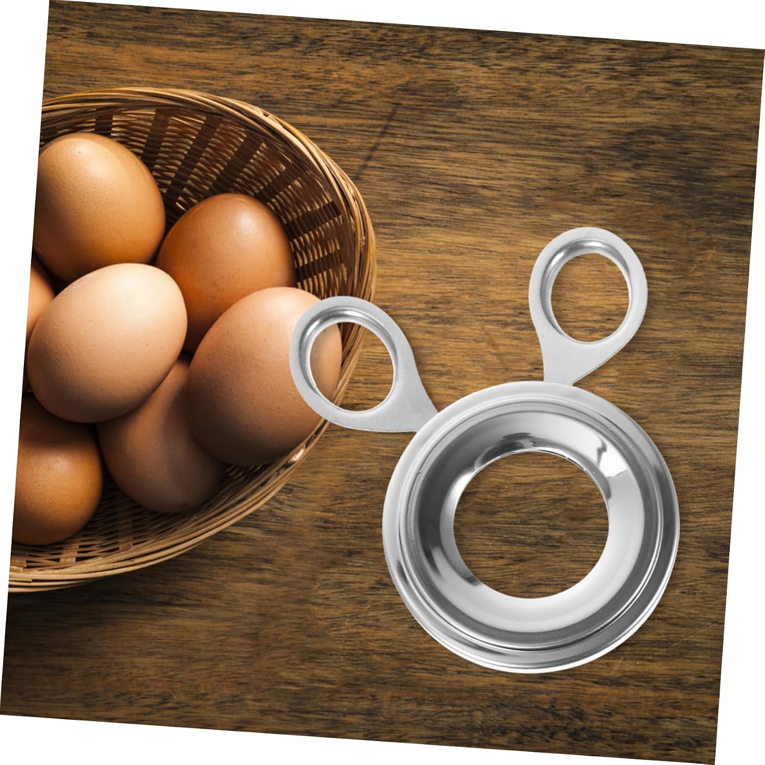 Ciieeo 1pc Stainless Steel Egg Opener Cracker Topper Separator Tool for Home Restaurant Easy No Mess