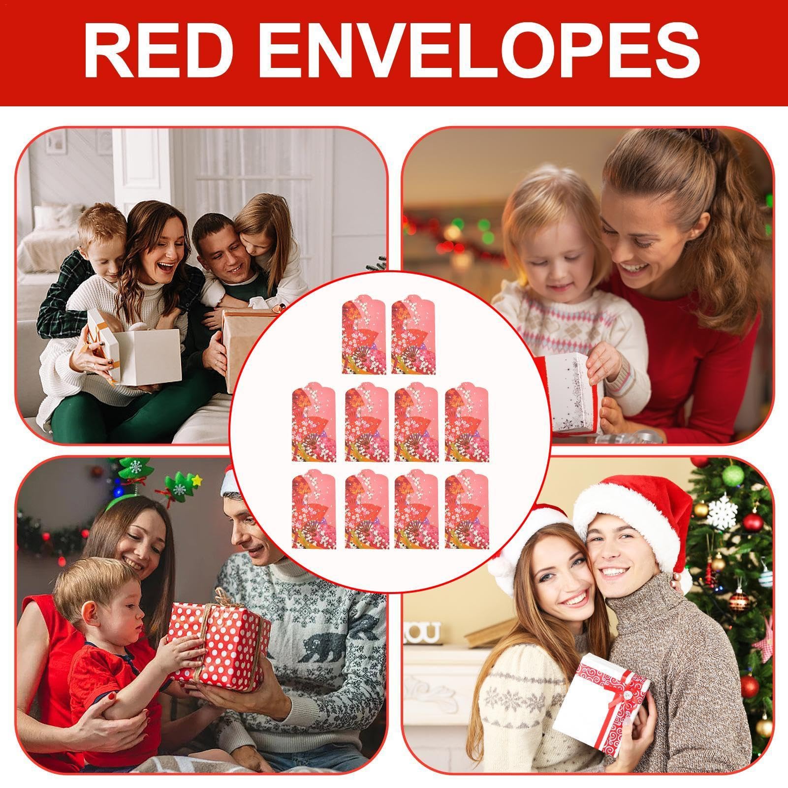Buste rosse Capodanno cinese porta soldi giapponese 2025 pacchetto matrimoni