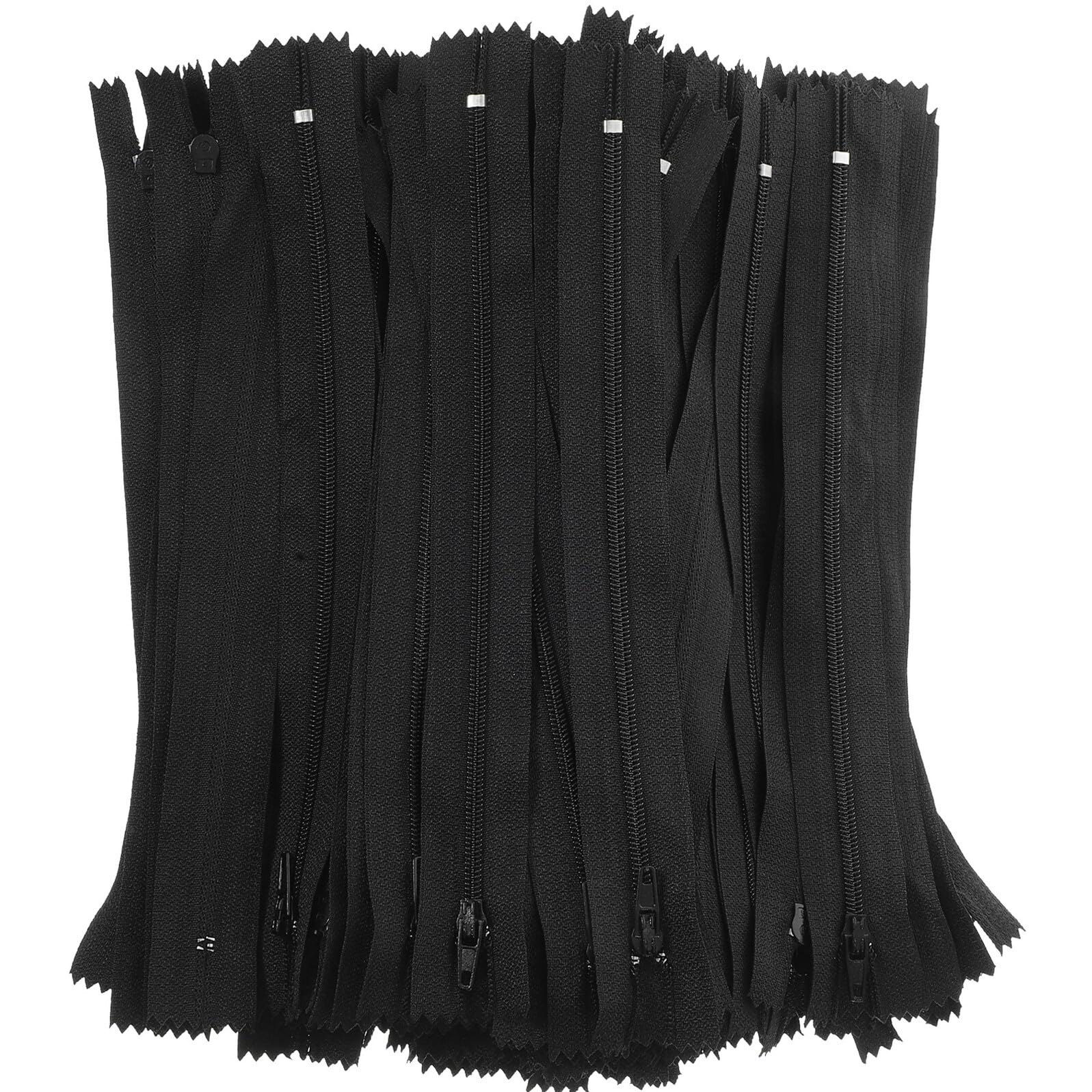 Cerniera Invisibile in Nylon Nera 20cm 3# 200 Pezzi | Sartoria e Confezioni Diy, Chiusura Stabile a Fondo Chiuso, per Riparazioni su Capi e Pantaloni