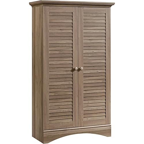 Sauder Harbor View Multipurpose Storage, Tall Pantry Cabinet, L: 35.43" x W: 16.73" x H: 61.02", Salt Oak