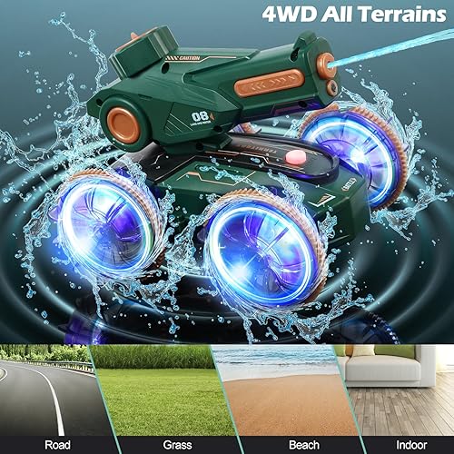 Miniatura 4 de Juguetes para niños de 6 a 12 años con control remoto para niños de 5 a 7 8 9 10 11 años de edad, barcos a control remoto anfibios, pistola de