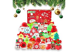 34 PCS Christmas Squishy Toys for Classroom Holiday