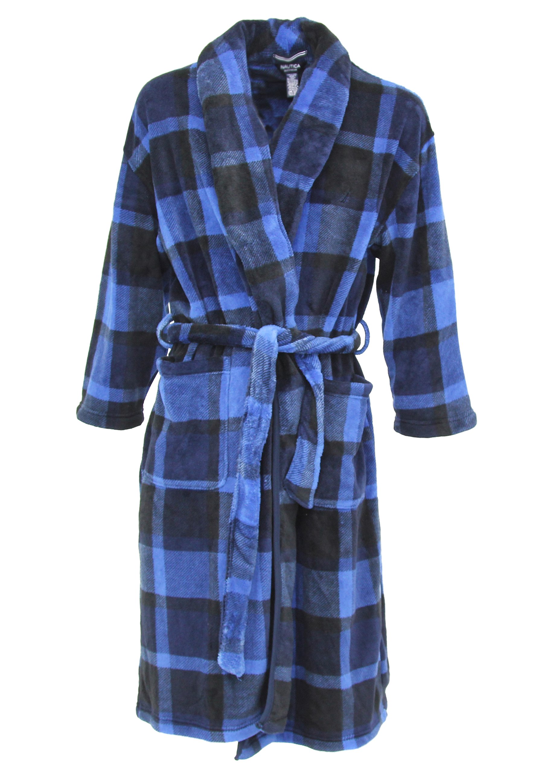 Nautica Men's Plush Plaid Robe