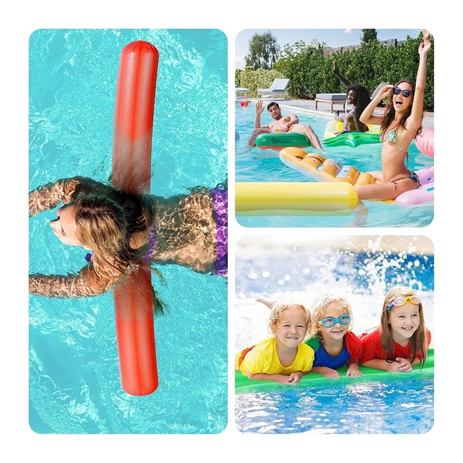 Poolnudel Hohl Schwimmnudel Schwimmende Wassernudeln for Erwachsene | Outdoor-Spiele-Spielzeug for Strände, Schwimmbad, Party-Dekoration