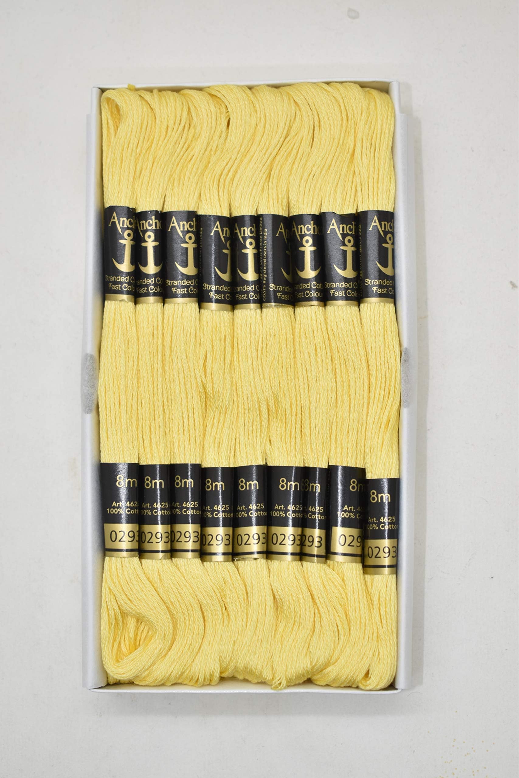 Anchor Thread Stranded Cotton Skiens Cross/Long Stitched Embroidery Threads (Set of 10 Pieces) (Shade no. 293)