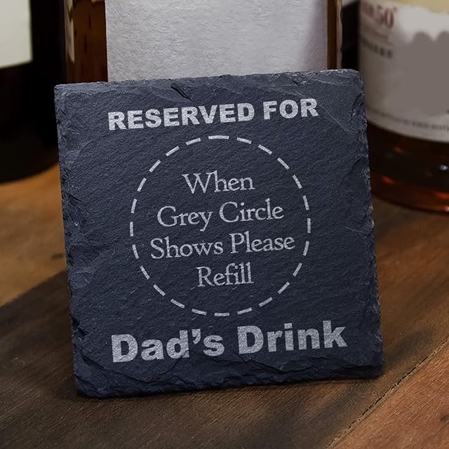 Personalised Slate Coaster Funny Gifts for Dad Daddy Grandad Custom Novelty Coaster for Him Her Grandma Mum Nanny Husband for Christmas