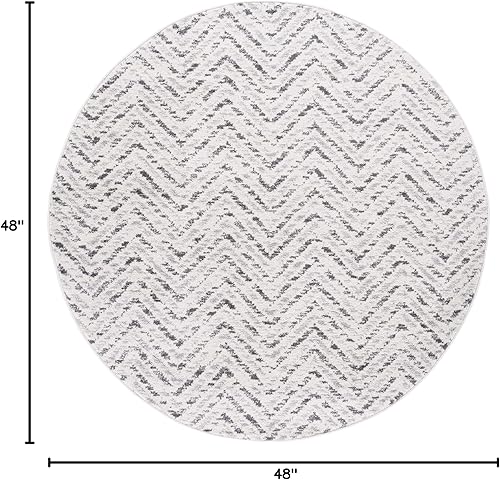 Miniatura 2 de Safavieh Adirondack Collection ADR104N Alfombra color marfil y carbón envejecido moderno con diseño de V invertida 51 x 76 - 154 metros x 228 metros