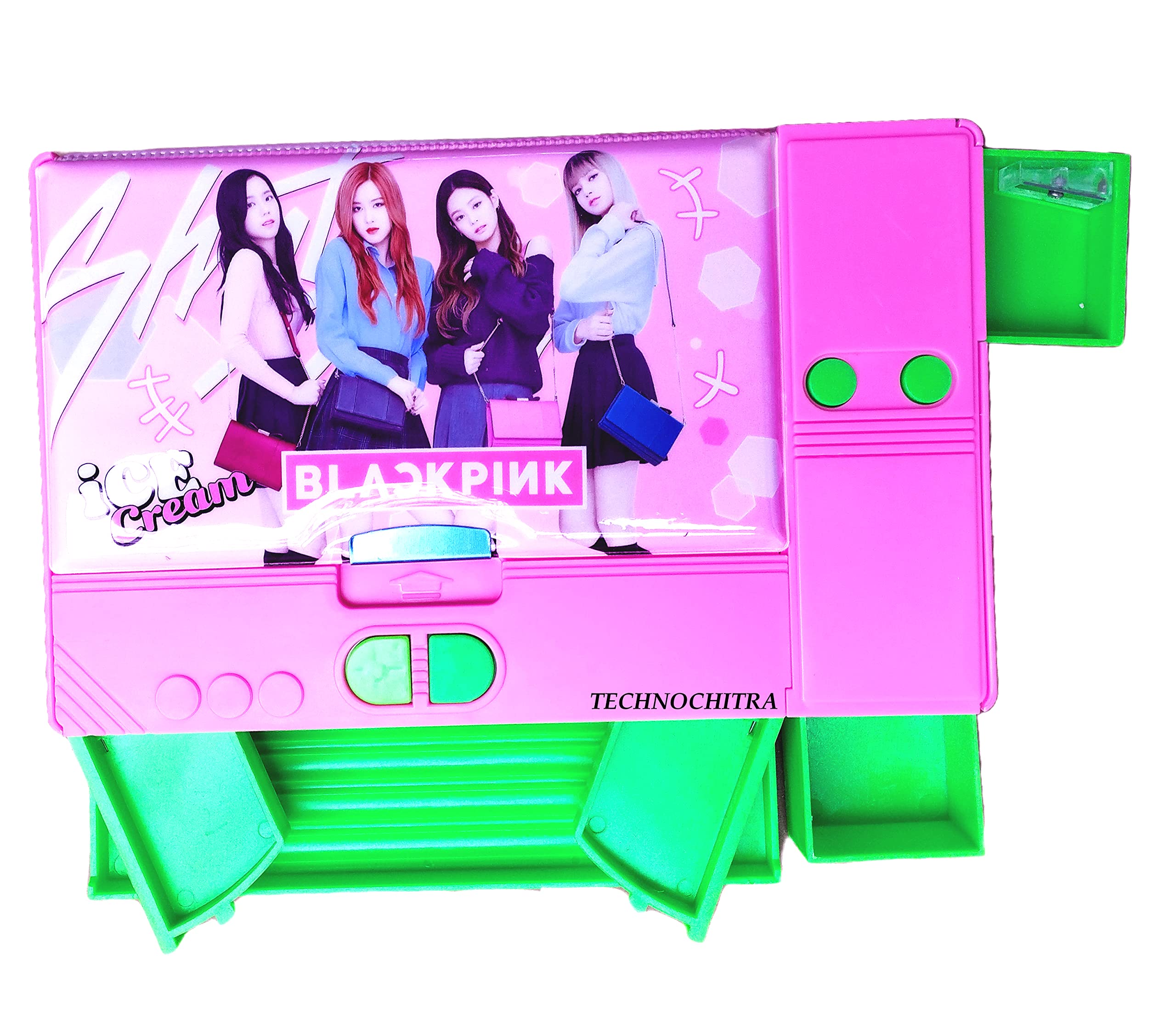 TECHNOCHITRA BTS Printed Jumbo Dual Space Geometry Box for Boys