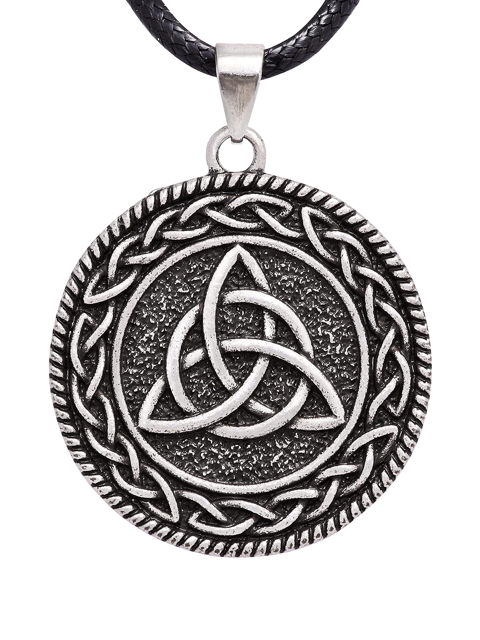 HAQUIL Triquetra Necklace, Celtic Knot Triquetra Pendant, Celtic Jewelry Gift for Men and Women