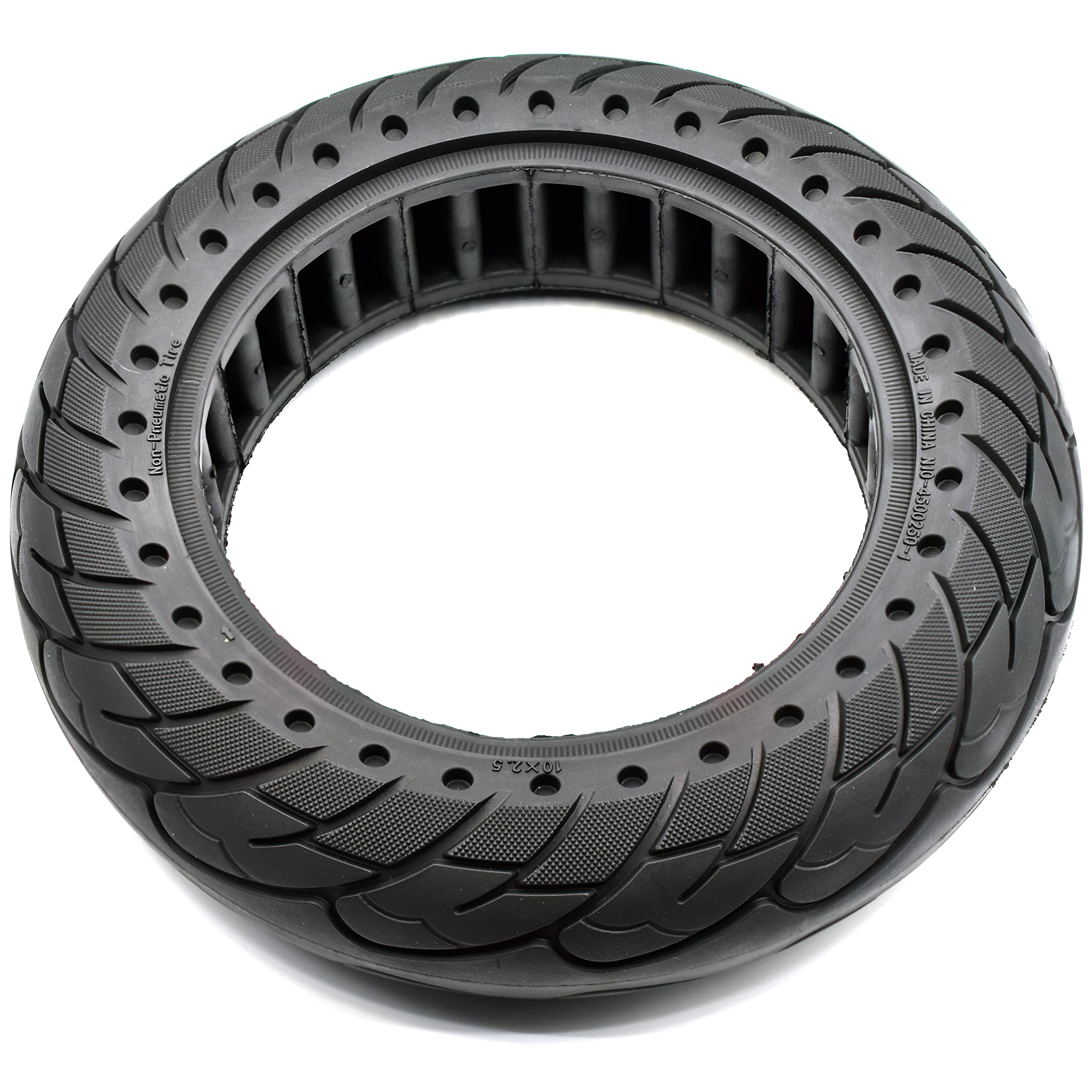 myBESTscooter - Pneus solides de 10 pouces pour Segway Ninebot G30 Max Trottinette Électrique en caoutchouc 10 * 2.5 pneus pièces de rechange