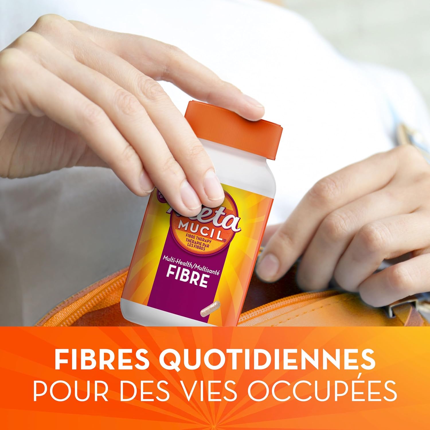 Metamucil, Daily Psyllium Husk Powder Supplement, 3-in-1 Fibre for Digestive Health, Capsules, 160 Count - Image 8