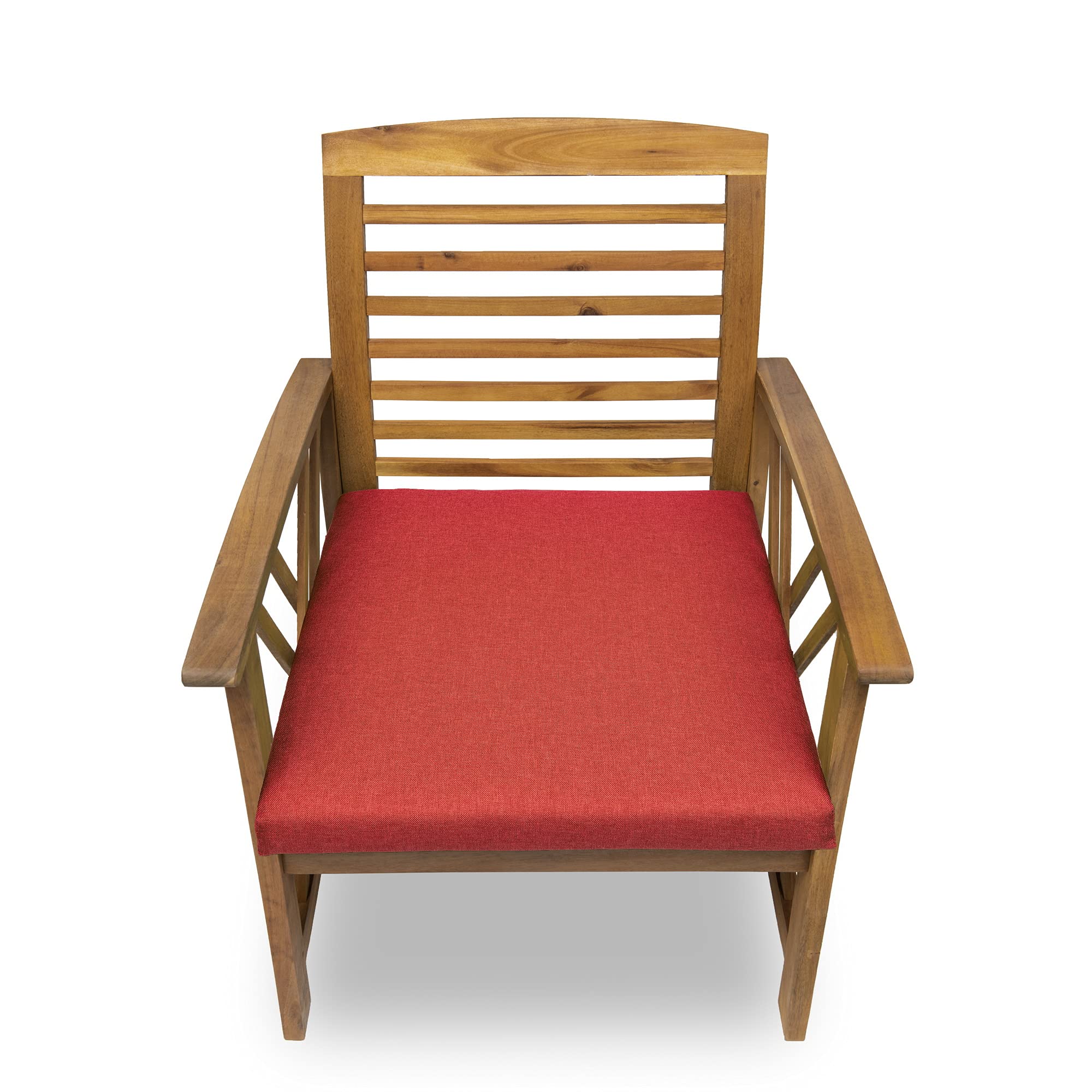 chilly pilley Coussin De Chaise Coussin Assise Housse Amovible avec Zip Ensemble De Coussin De Jardin (4er Set 40x40x5, Rouge)