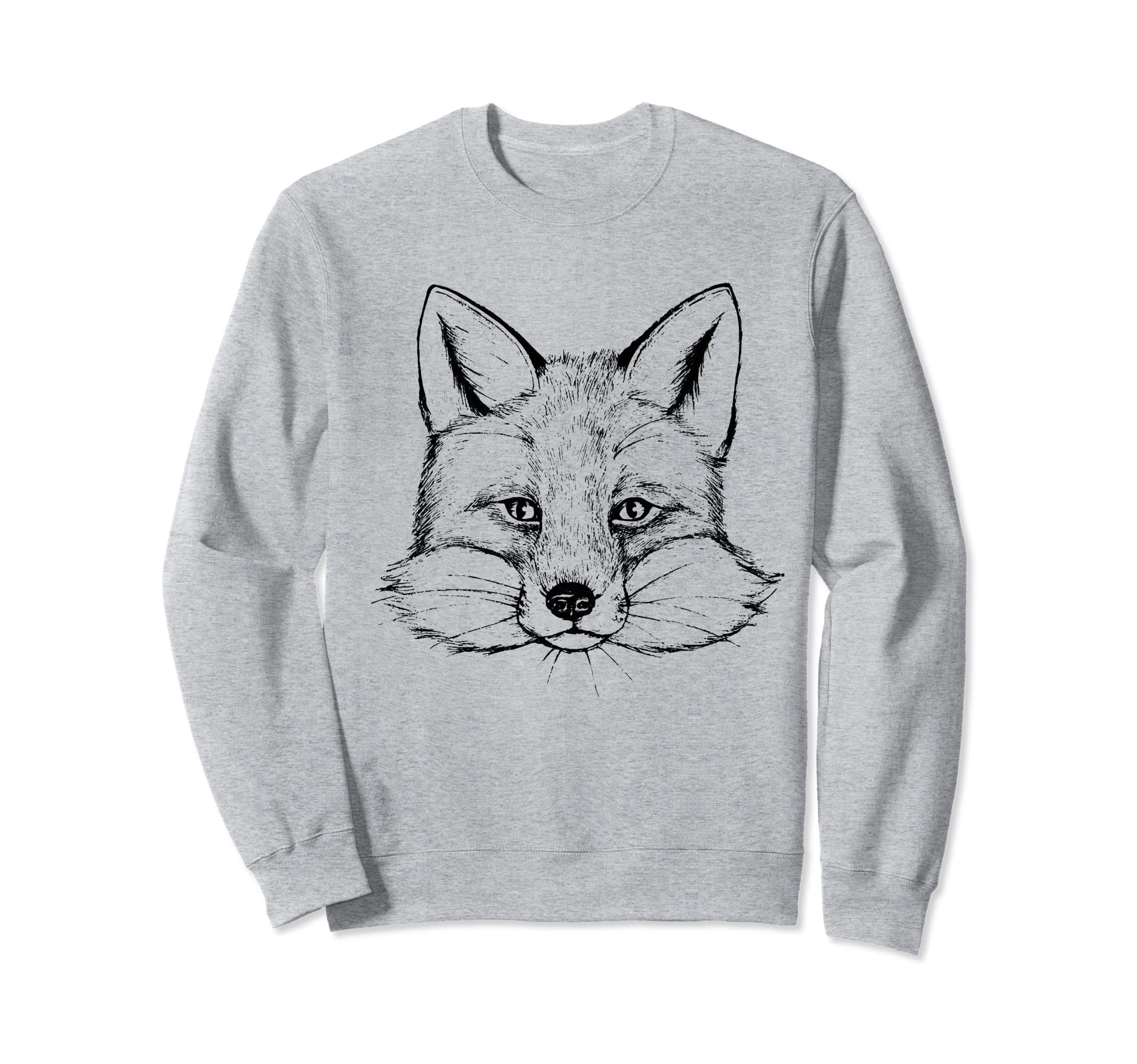 Fox face painted, hand-ground shirt drawing Sweatshirt