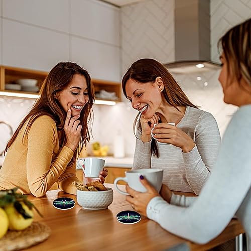 Miniatura 7 de Jewel Dragonfly - Posavasos para portavasos de automóvil, cerámica absorbente con parte trasera de corcho, accesorios de regalo para hombres y