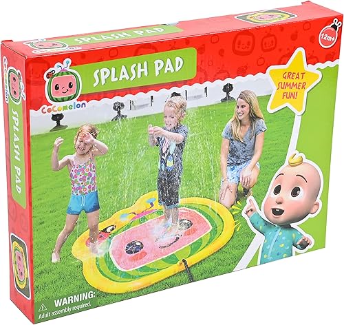 Miniatura 7 de CoCoMelon - Alfombrilla de juego para exteriores, aspersor para niños y piscina de bebés para aprender, piscina con aspersor para niños pequeños,