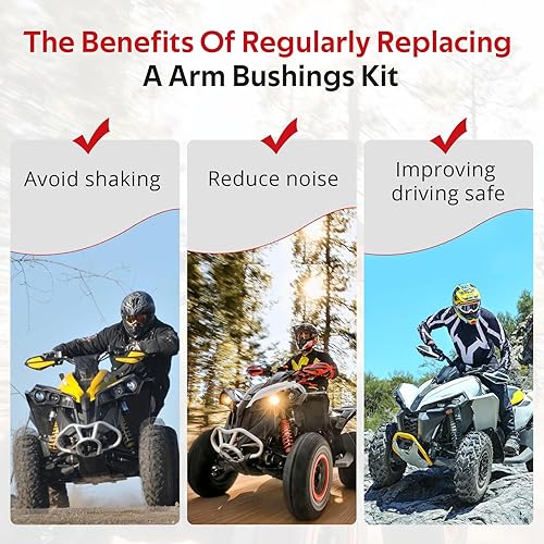 Miniatura 4 de Un kit de bujes de brazo para Can Am Bombardier Outlander Renegade 330 400 450 500 570 650 800 850 1000 2003-2023, OEM # 703500875 706202088