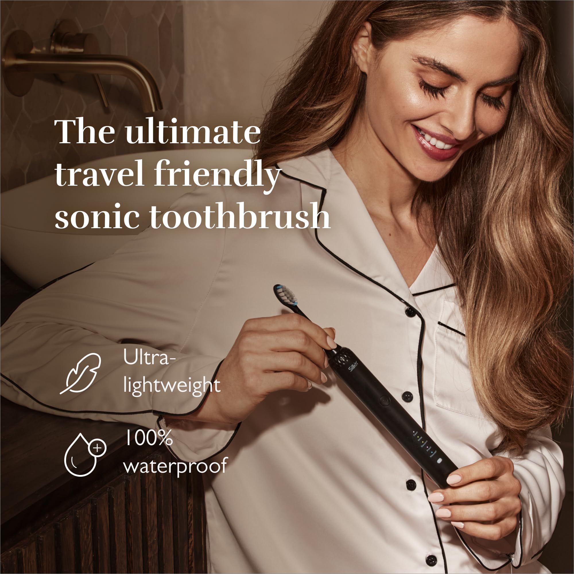 Silk'n Sonicsmile Plus, Negro, Cepillo Eléctrico Sónico para Unos Dientes Limpios y Blancos