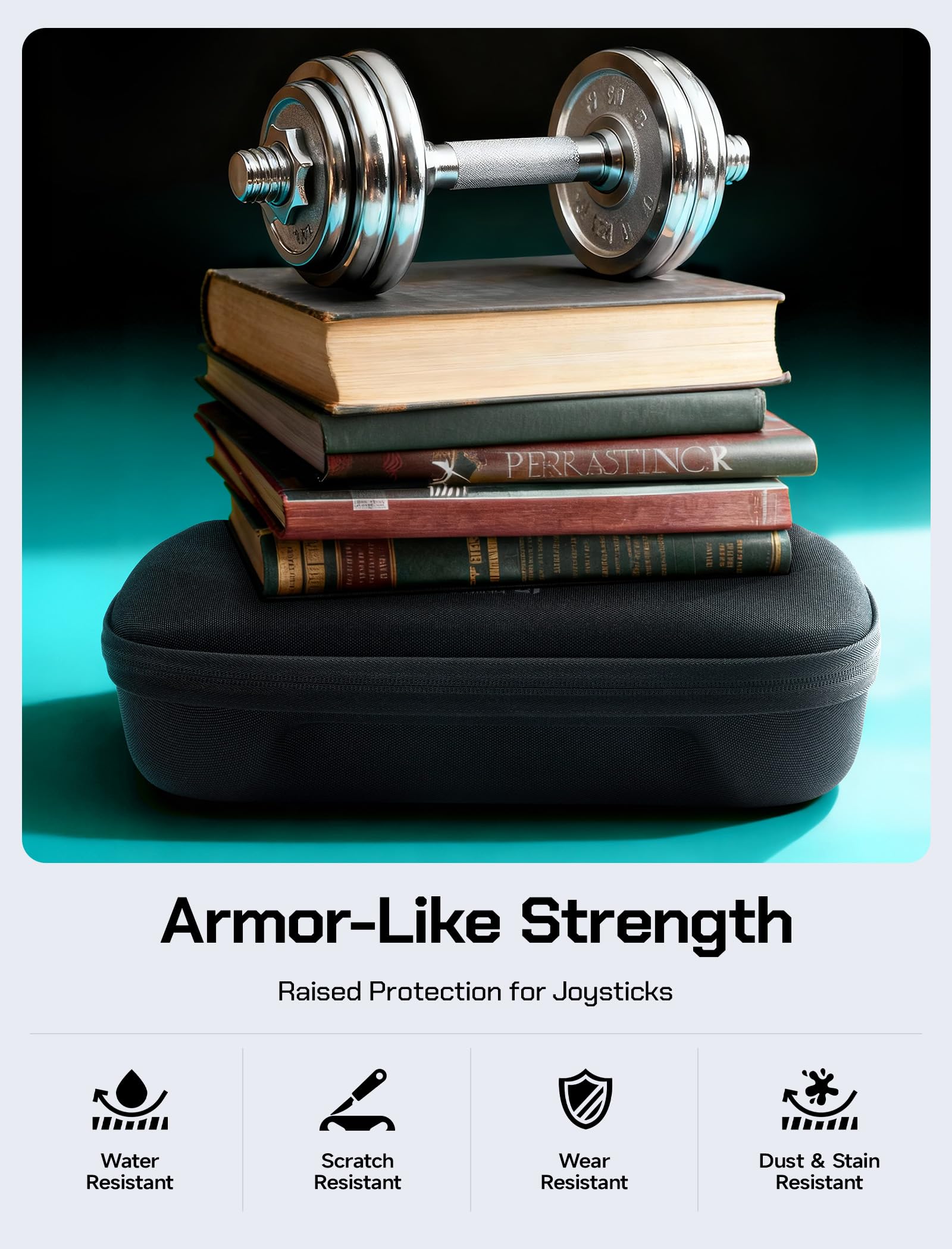 JSAUX Carrying Case for ROG Xbox Ally / ROG Xbox Ally X (2025) Double-Decker, Protective Hard Shell, Dual Layer Portable Travel Storage Bag Fits Adapter, Cable and Accessories -BG0136 - 4