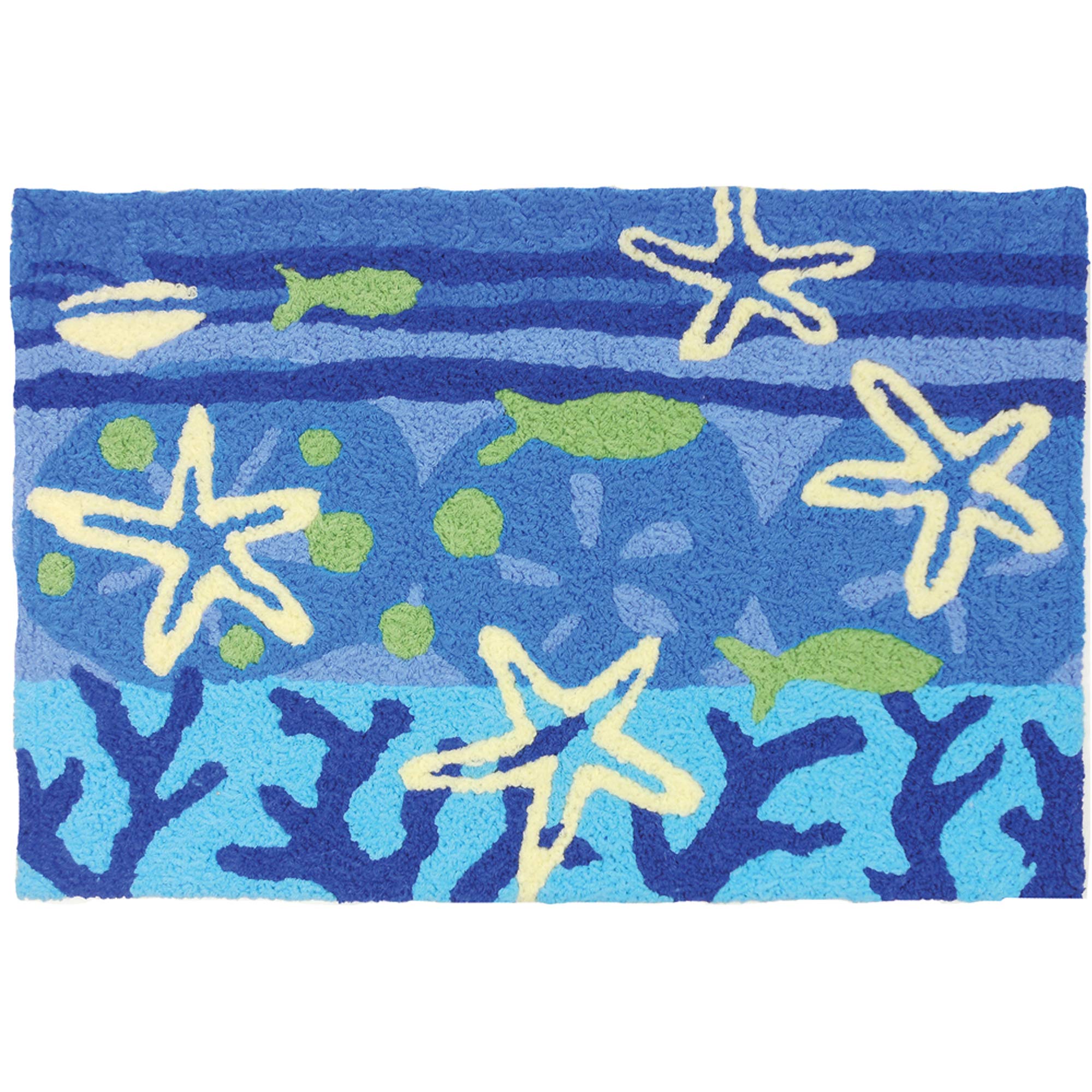 JellybeanIndoor Outdoor Machine Washable Rug, Ocean View