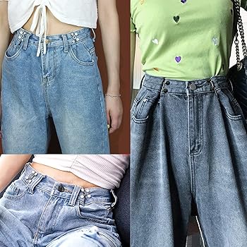 矯正用品・補助ベルト BELLE SERIES compression denim pants LINUMIN Women Lace-up Bell Bottom Denim Jeans Mid Waist