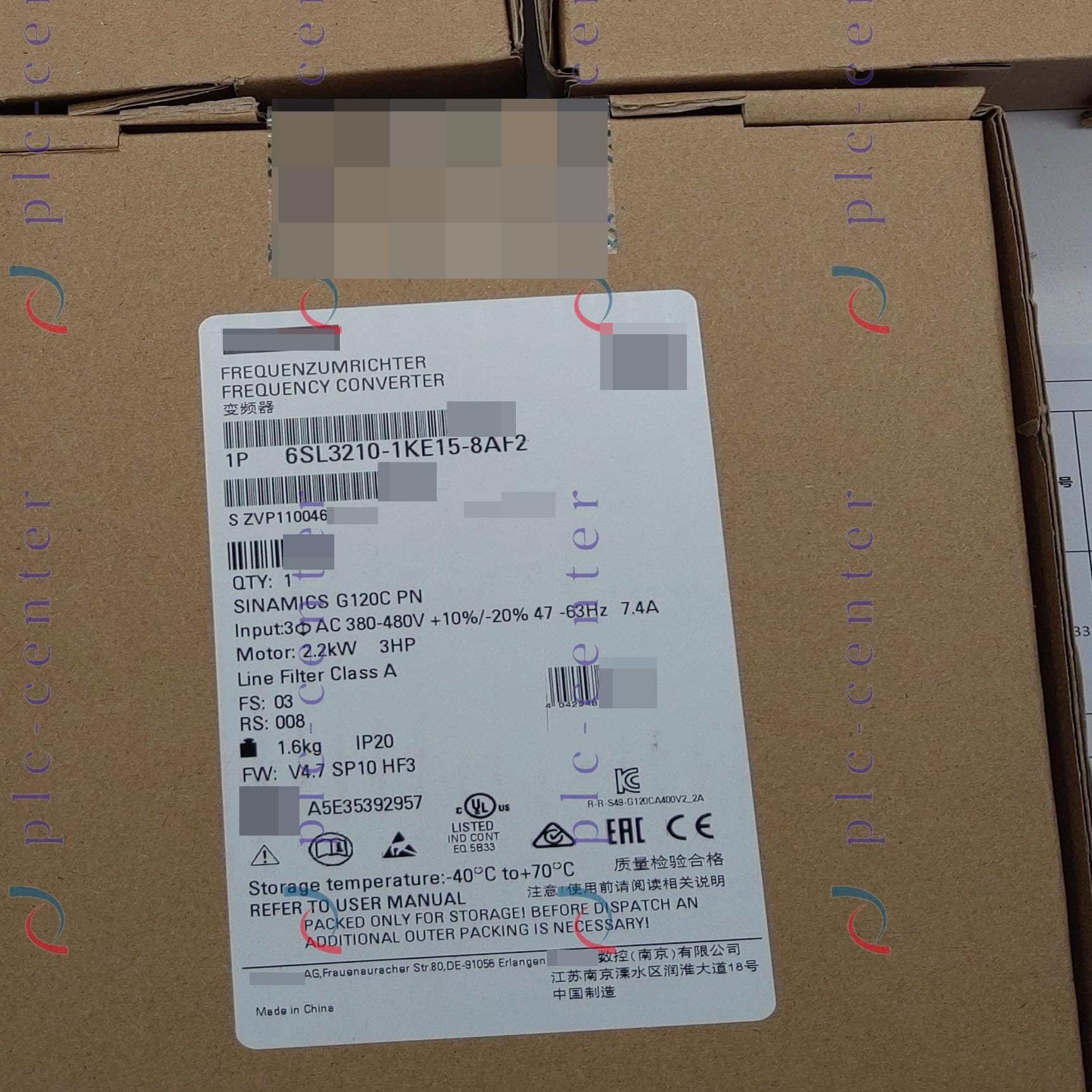 6SL3210-1KE15-8AF2 6SL3 210-1KE15-8AF2 New Inverter Drive