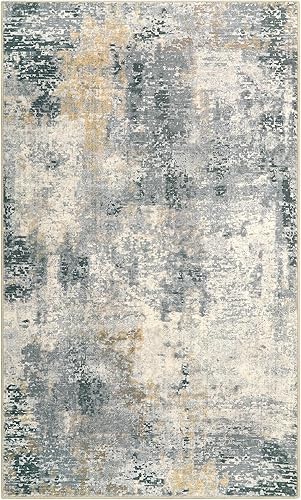 Miniatura 142 de Morebes Alfombra de cocina lavable abstracta de 2 x 3 pulgadas, colorida alfombra de baño pequeña, antideslizante, suave, alfombra