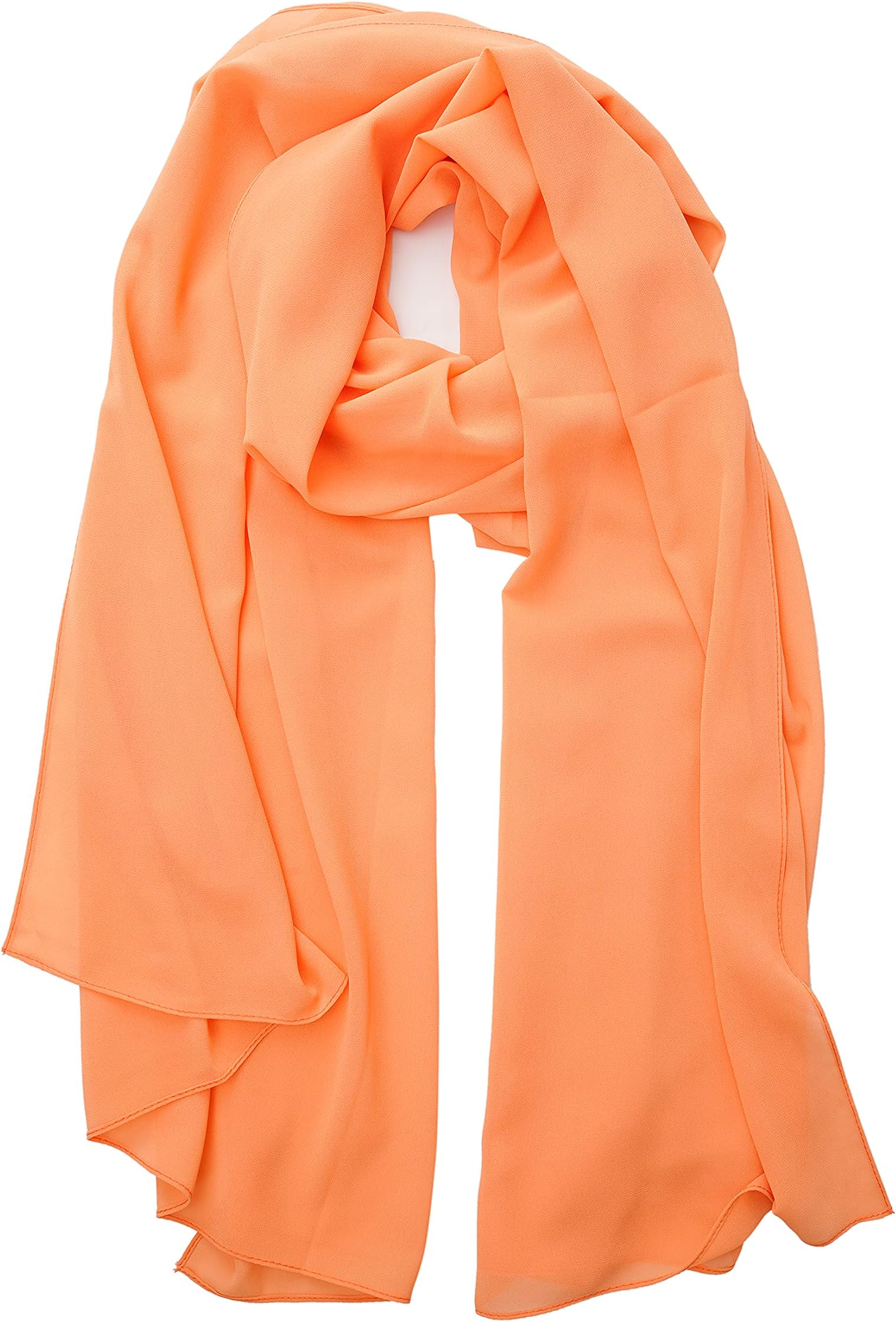 YOUR SMILE for Women Lightweight Breathable Solid Color Soft Chiffon Long Fashion Scarves Sun-proof Shawls Wrap