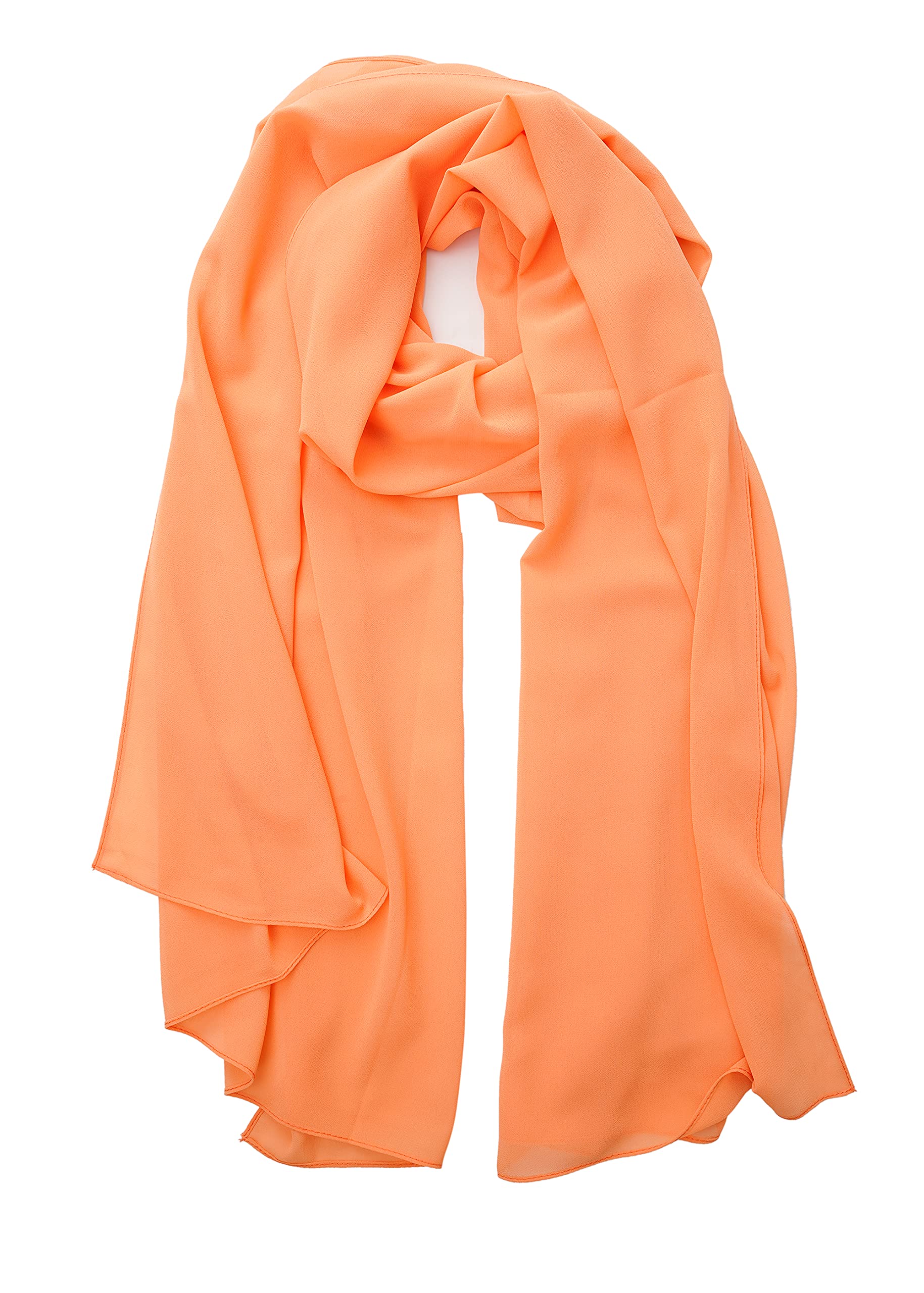 YOUR SMILEYOUR SMILE for Women Lightweight Breathable Solid Color Soft Chiffon Long Fashion Scarves Sun-proof Shawls Wrap