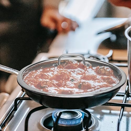 Miniatura 6 de Tapa universal para ollas y sartenes de 13.4 in - Tapas de sartén de vidrio templado con asa Protector de tapa para ollas y sartenes sartén de