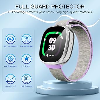 Suoman for Google Fitbit Ace LTE スクリーンプロテクター ケース - ブラック+シルバー+クリア