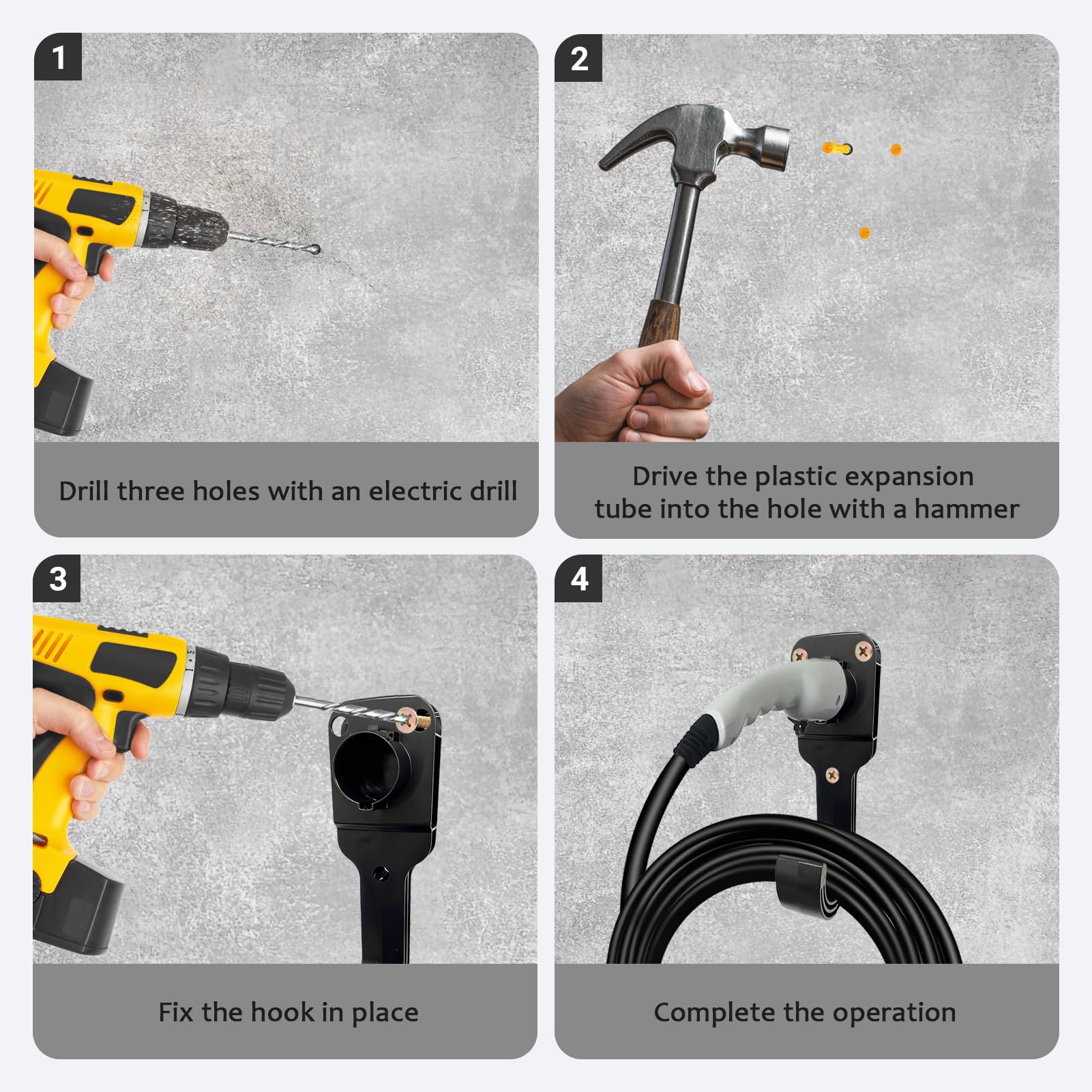 Amazon.co.jp: ユニバーサル電動カーJフック 充電ケーブルホルダー