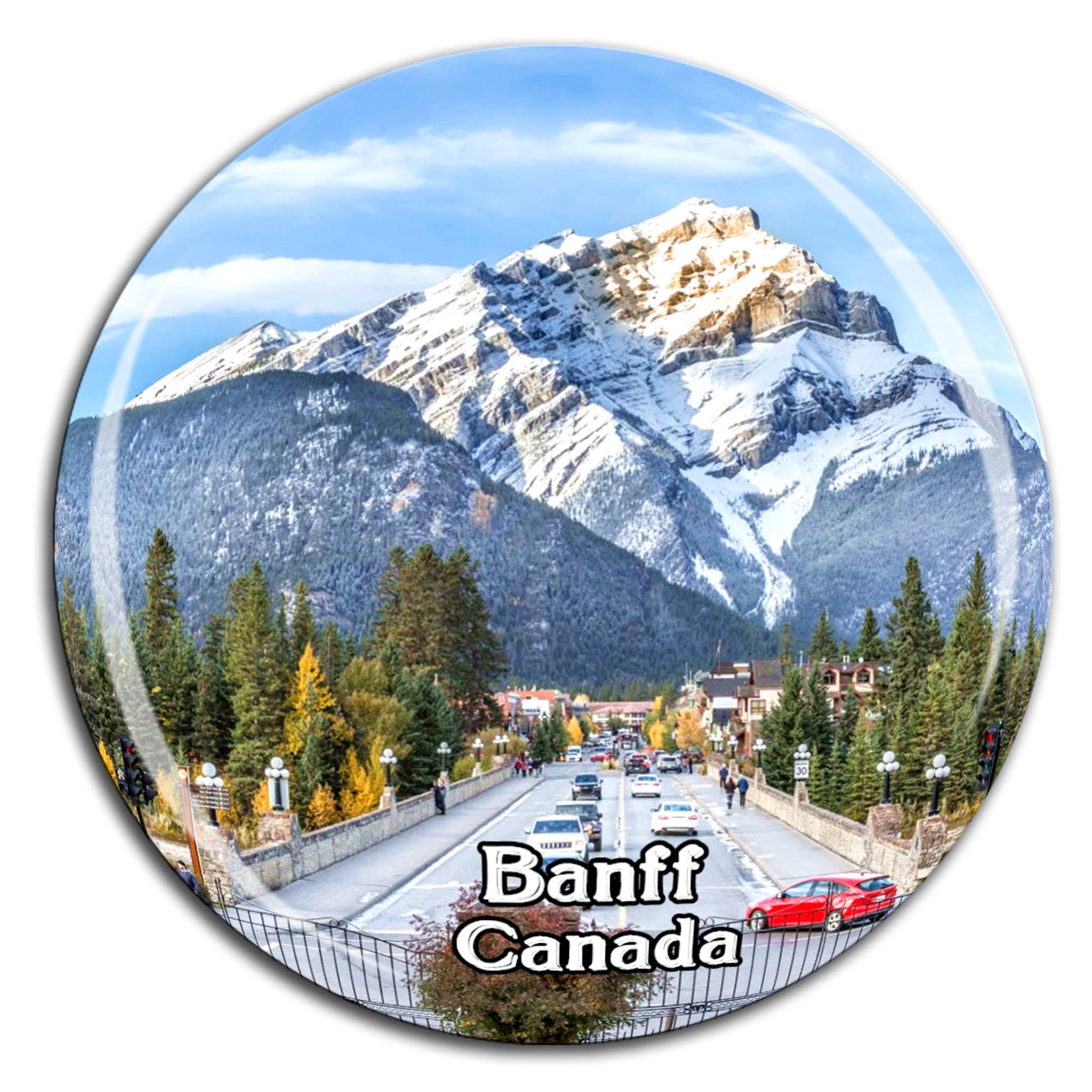 Weekino Clear/Colorless Banff National Park Canada Fridge Magnet 3D Crystal Glass Tourist City Travel Souvenir Collection Gift Strong Refrigerator Sticker