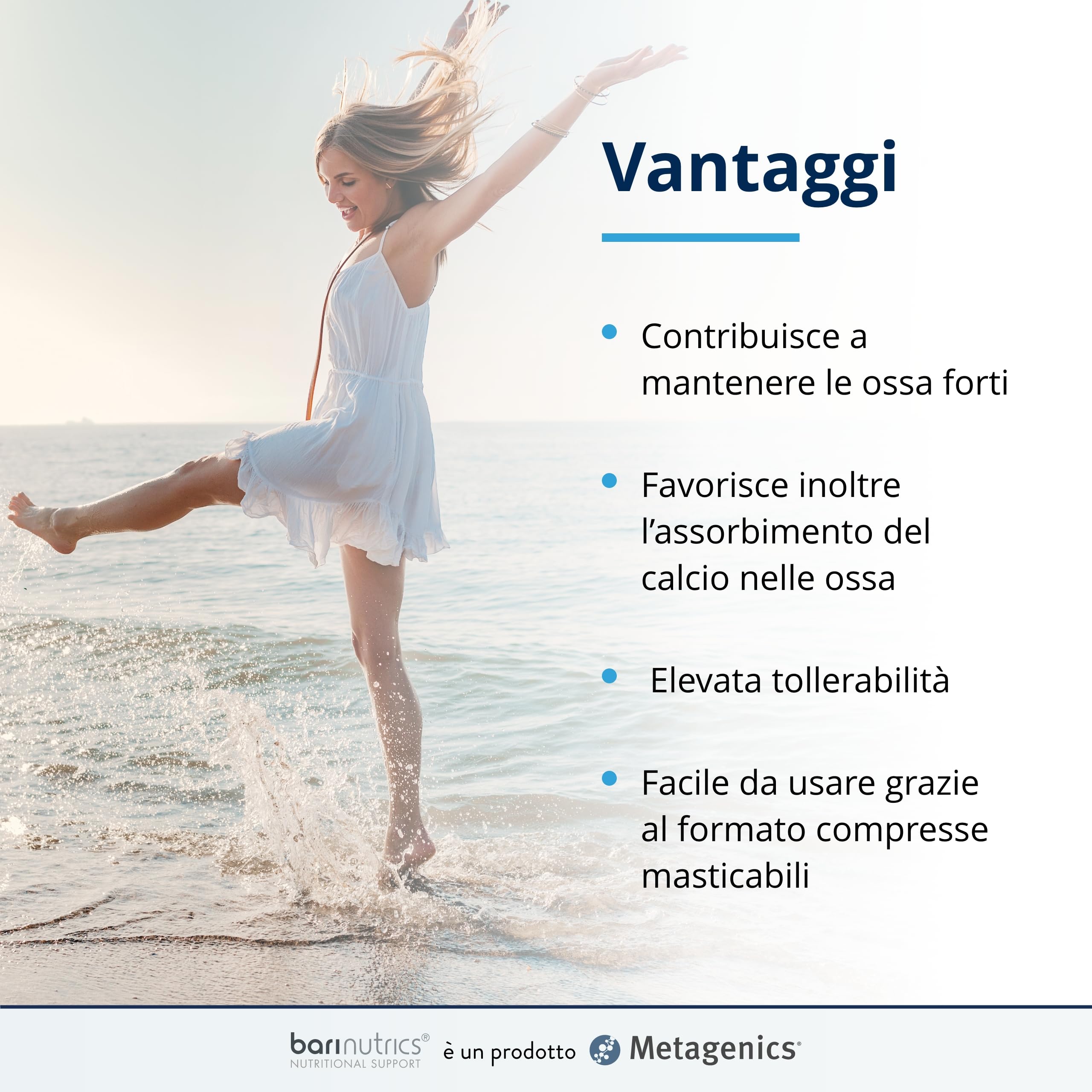 Metagenics BariNutrics Calcio Citrato + Vitamina D - Integratore Alimentare - 90 Compresse Masticabili, Gusto Agrumi