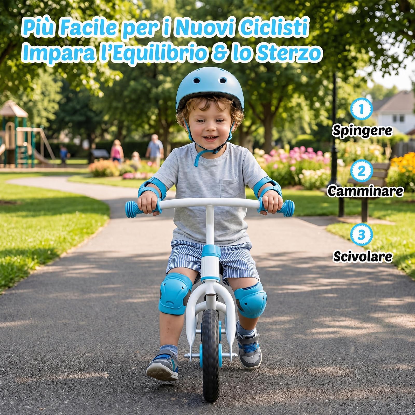 COSTWAY Bicicletta Equilibrio Senza Pedali per Bambini 3 Anni+ | Bici Senza Pedali con Manubrio e Sellino Regolabili in Altezza, Bicicletta Leggera con Telaio in Acciaio al Carbonio