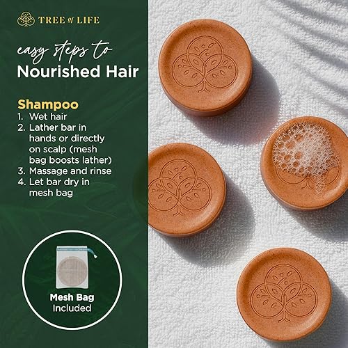 Miniatura 6 de Tree of Life Beauty Barra de champú de arroz sólido, paquete de 2