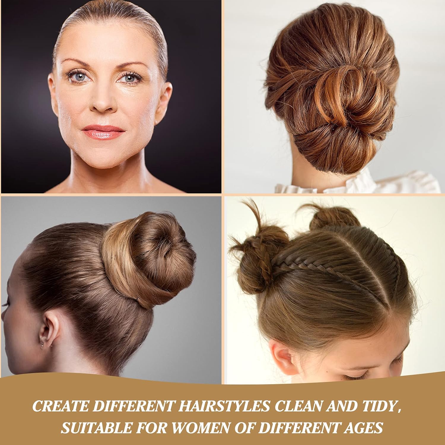 3 Pieces Hair Bun Maker Tool French Hair Fold Maker Hair Wrap Twist Maker Hair Donut Bun Shaper Tool Quick Hair Style Bun Tool for Women Girls Hair Accessories (Black, Brown, Dark Brown) (Black, Brown, Dark Brown) : Beauty & Personal Care