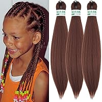 Vista 186 de Cabello trenzado para niños preestirado de 16 pulgadas, color negro, Yaki ez, trenzado para niños, trenzas sin nudos